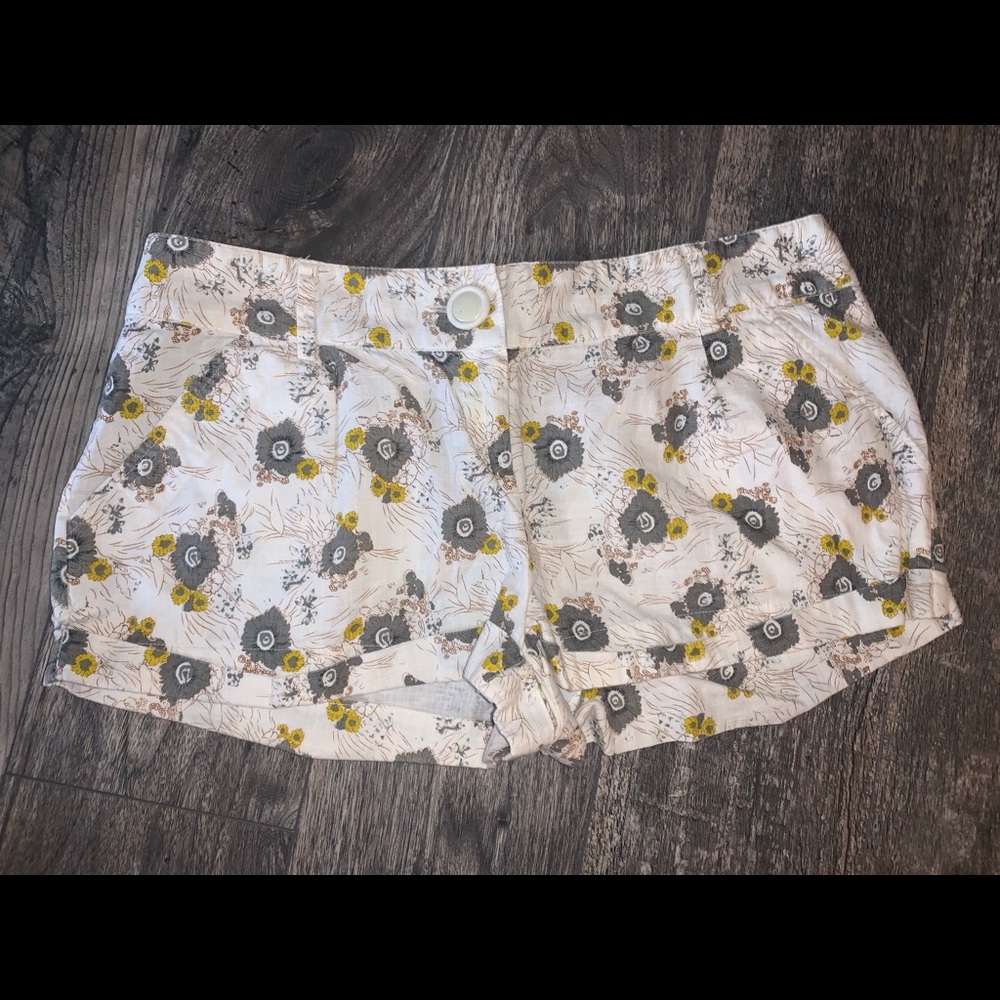 Printed Linen Shorts
